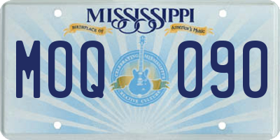 MS license plate MOQ090