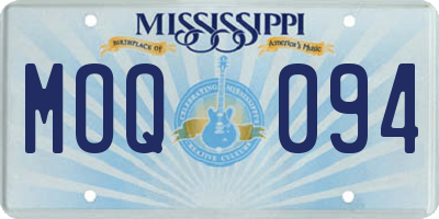MS license plate MOQ094