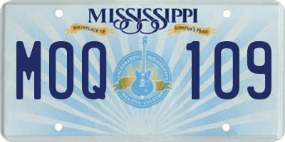 MS license plate MOQ109