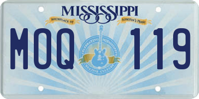 MS license plate MOQ119