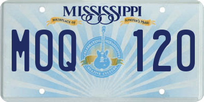 MS license plate MOQ120