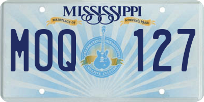 MS license plate MOQ127