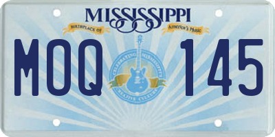 MS license plate MOQ145