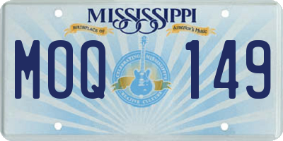 MS license plate MOQ149