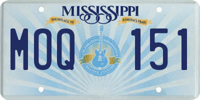 MS license plate MOQ151