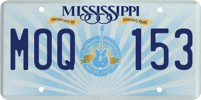MS license plate MOQ153
