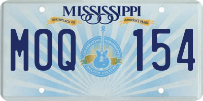 MS license plate MOQ154