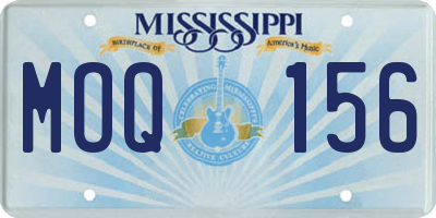 MS license plate MOQ156