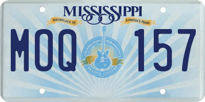 MS license plate MOQ157