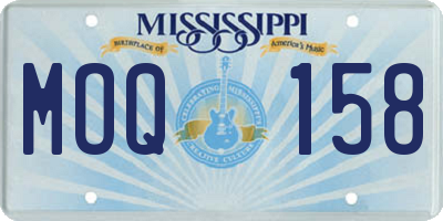 MS license plate MOQ158