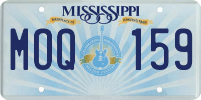 MS license plate MOQ159