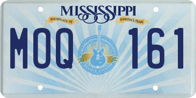 MS license plate MOQ161
