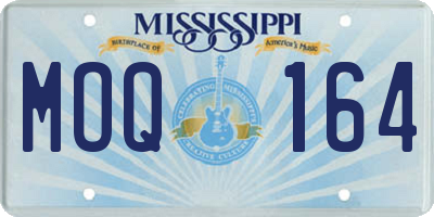 MS license plate MOQ164
