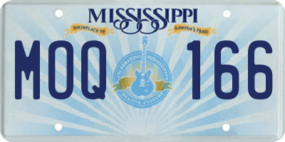 MS license plate MOQ166
