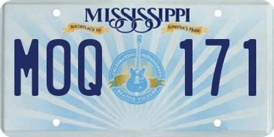 MS license plate MOQ171