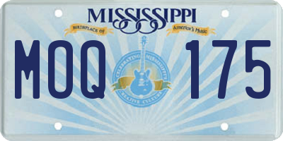 MS license plate MOQ175