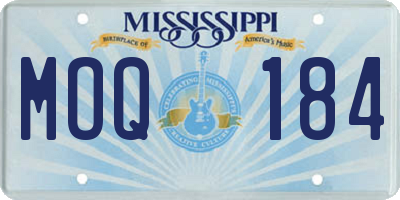 MS license plate MOQ184