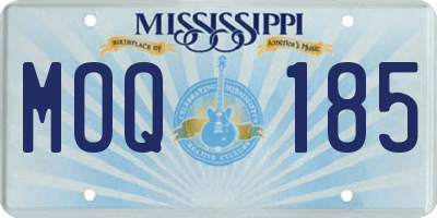MS license plate MOQ185