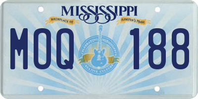 MS license plate MOQ188