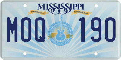 MS license plate MOQ190