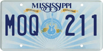 MS license plate MOQ211