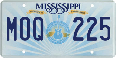 MS license plate MOQ225