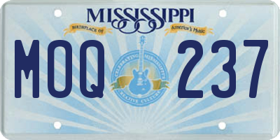 MS license plate MOQ237