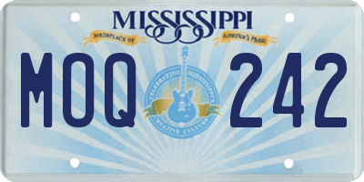 MS license plate MOQ242