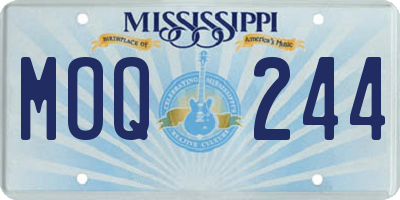 MS license plate MOQ244