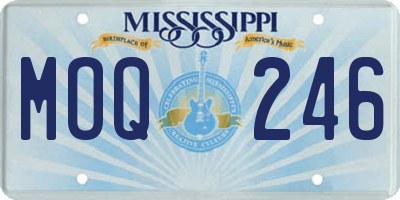MS license plate MOQ246