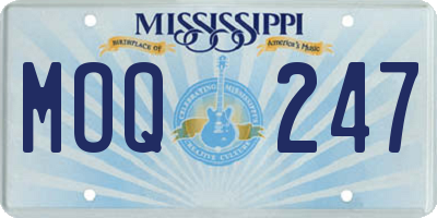 MS license plate MOQ247