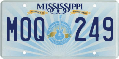 MS license plate MOQ249