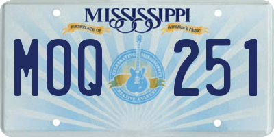 MS license plate MOQ251
