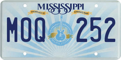 MS license plate MOQ252