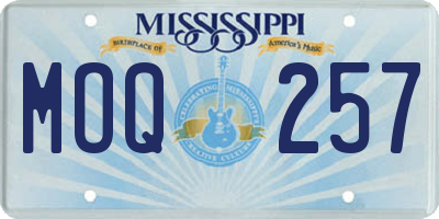 MS license plate MOQ257