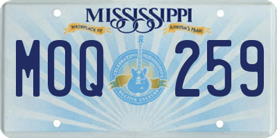 MS license plate MOQ259
