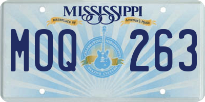 MS license plate MOQ263