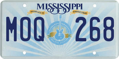 MS license plate MOQ268