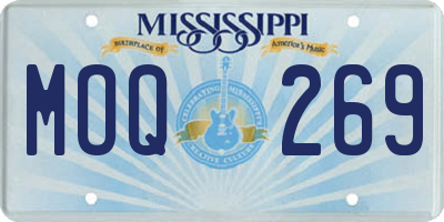 MS license plate MOQ269