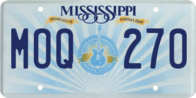 MS license plate MOQ270