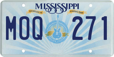 MS license plate MOQ271