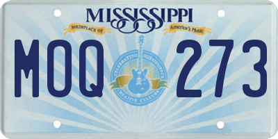 MS license plate MOQ273