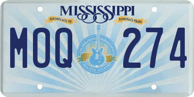 MS license plate MOQ274