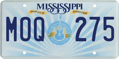 MS license plate MOQ275