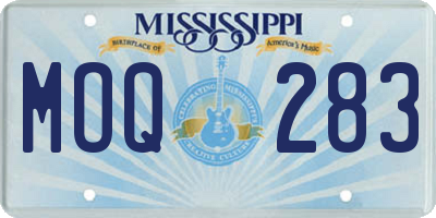 MS license plate MOQ283