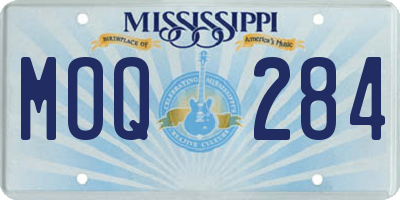 MS license plate MOQ284