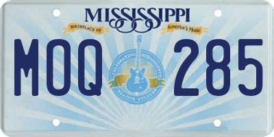 MS license plate MOQ285
