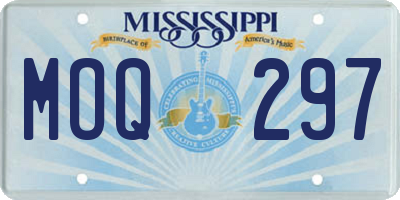 MS license plate MOQ297