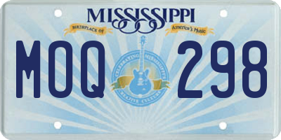 MS license plate MOQ298