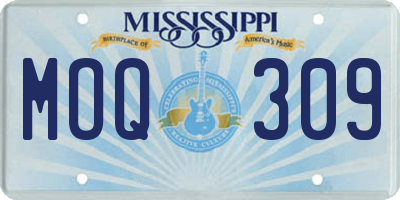 MS license plate MOQ309